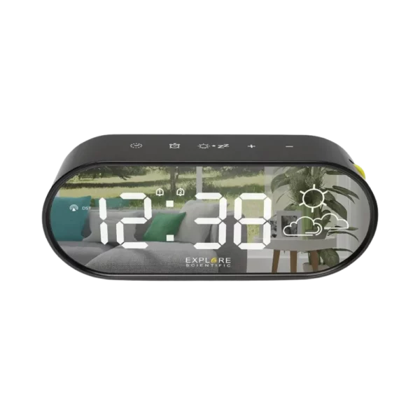 Orologio/sveglia a specchio con previsioni del tempo - RDC2002 - immagine 5
