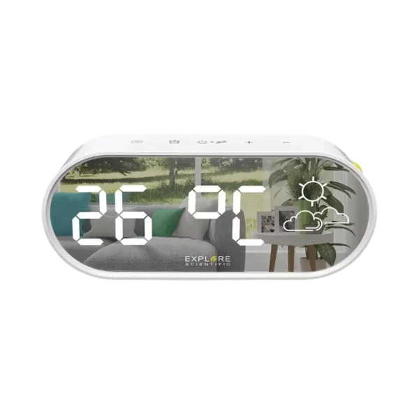 Orologio/sveglia a specchio con previsioni del tempo - RDC2002 - immagine 2
